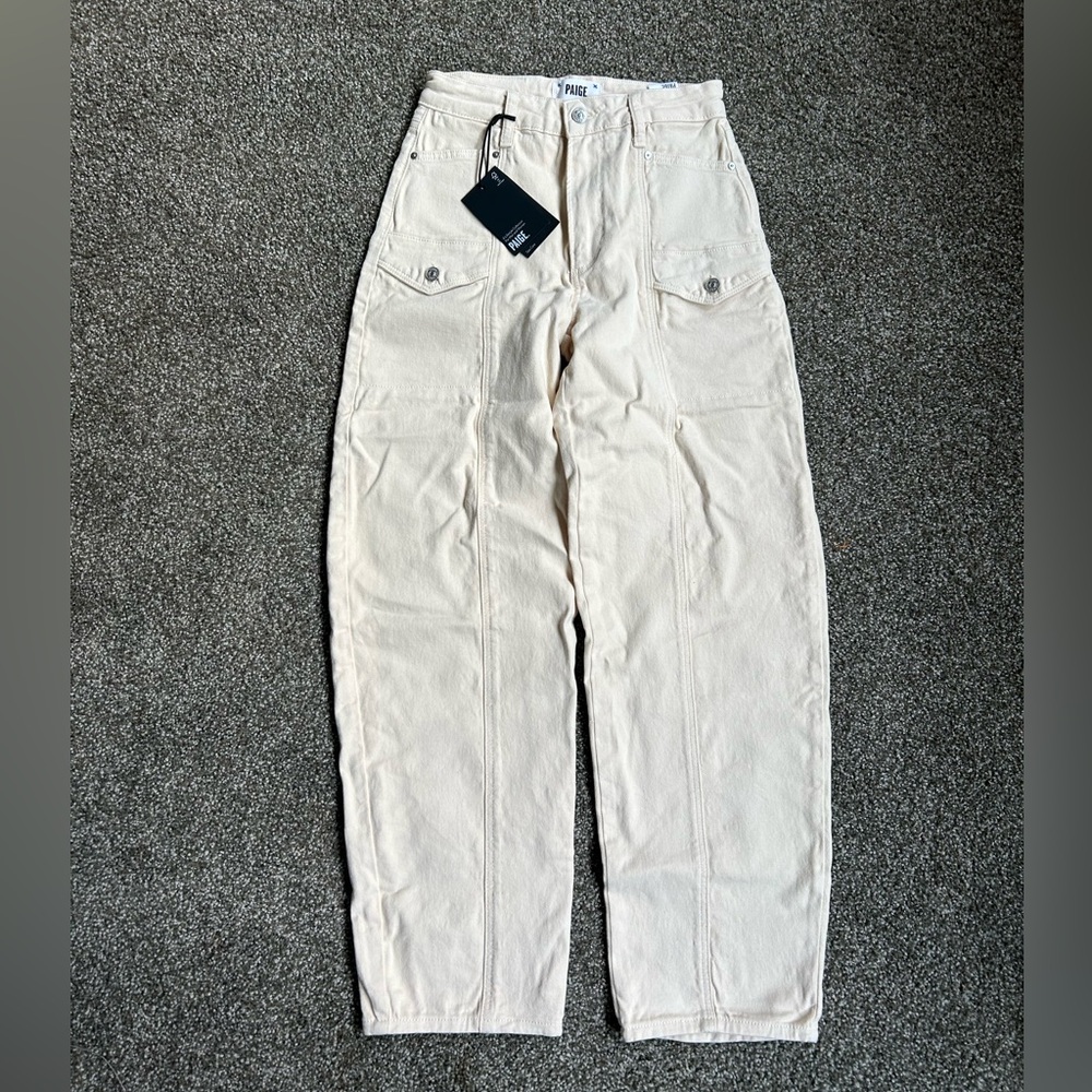 NWT PAIGE ALEXIS High Rise Barrel Jeans